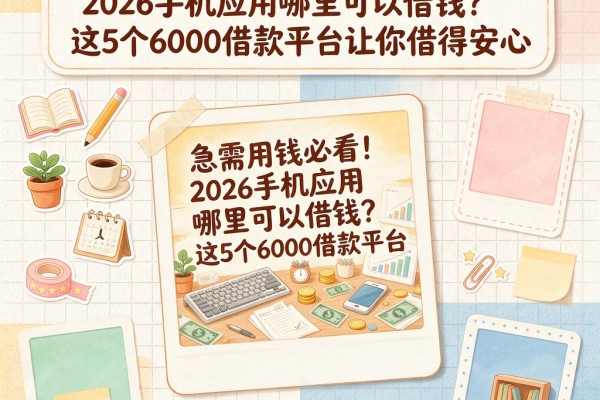 急需用钱必看!2026手机应用哪里可以借钱?这5个6000借款平台让你借得安心