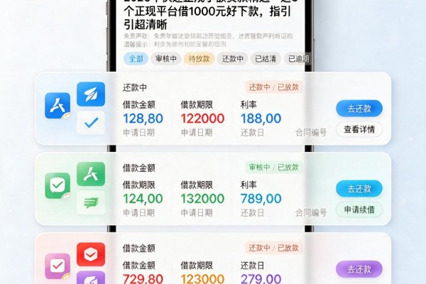 2026年快速正规小额贷款精选：这5个正规平台借1000元好下款，指引超清晰