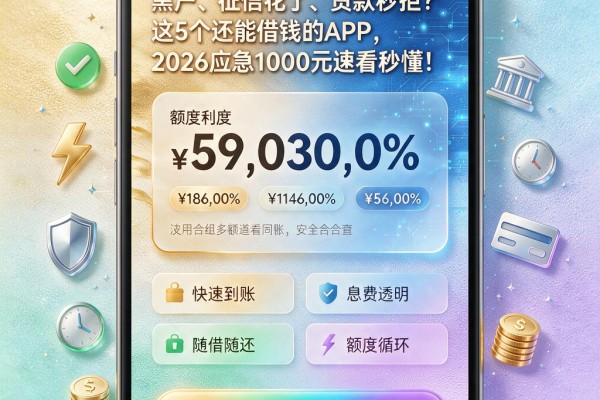 黑户、征信花了、贷款秒拒？这5个还能借钱的APP，2026应急1000元速看秒懂！