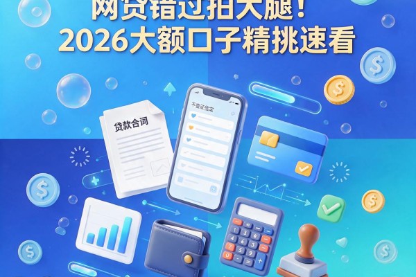 不查征信好下款的网贷错过拍大腿!2026大额口子精挑速看