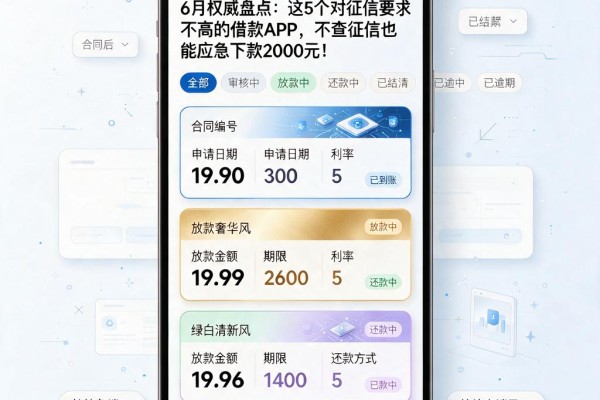 6月权威盘点:这5个对征信要求不高的借款APP,不查征信也能应急下款2000元!