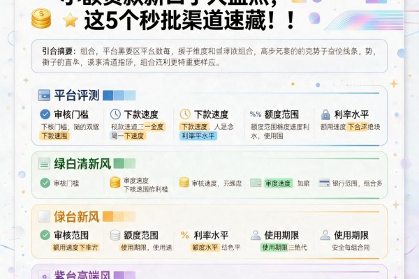 2026最新！黑户18岁小额贷款新口子大盘点，这5个秒批渠道速藏！