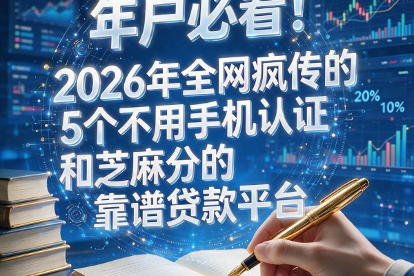 黑户必看!2026年全网疯传的5个不用手机认证和芝麻分的靠谱贷款平台,短期周转首选