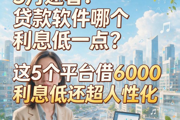 3月速看:贷款软件哪个利息低一点?这5个平台借6000利息低还超人性化