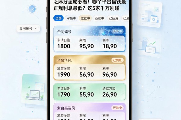 芝麻分逾期必看!哪个平台借钱最正规利息最低?这5家千万别碰