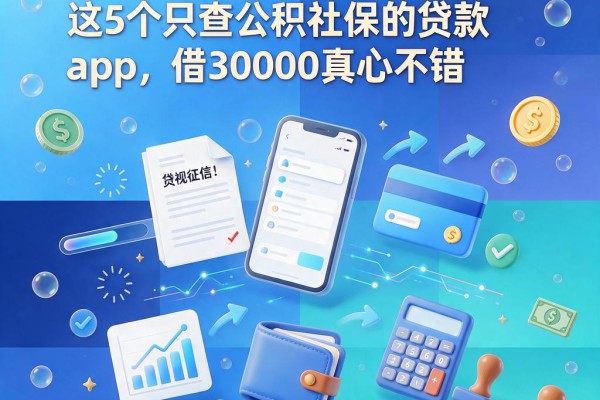 无视征信!2026速申通道:这5个只查公积社保的贷款app,借30000真心不错