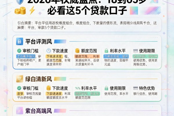 芝麻信用545黑户也能贷？2026年权威盘点：18到65岁必看这5个贷款口子