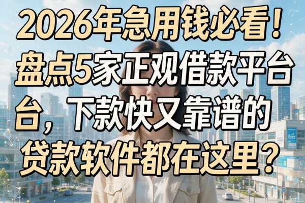 2026年急用钱必看!盘点5家正规借款平台,下款快又靠谱的贷款软件都在这里