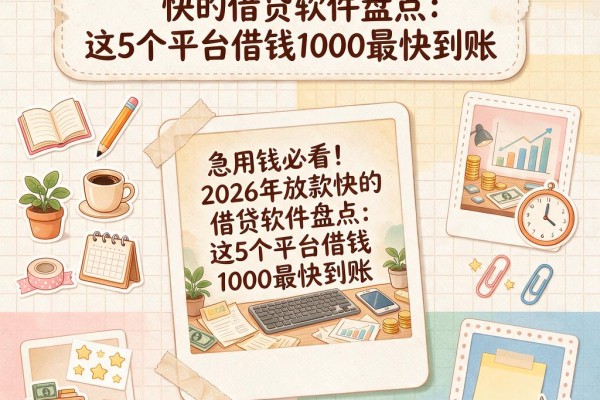 急用钱必看!2026年放款快的借贷软件盘点:这5个平台借钱1000最快到账