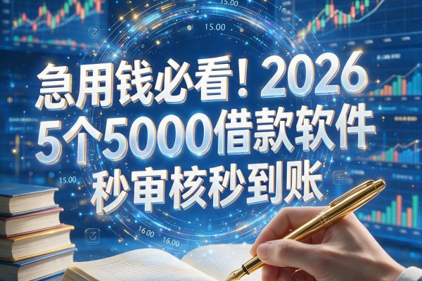 急用钱必看！2026这5个5000借款软件，秒审核秒到账的网贷今日核心陈列！