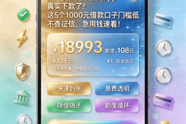 黑户贷款无审核的app真实下款了!这5个1000元借款口子门槛低不查征信,急用钱速看