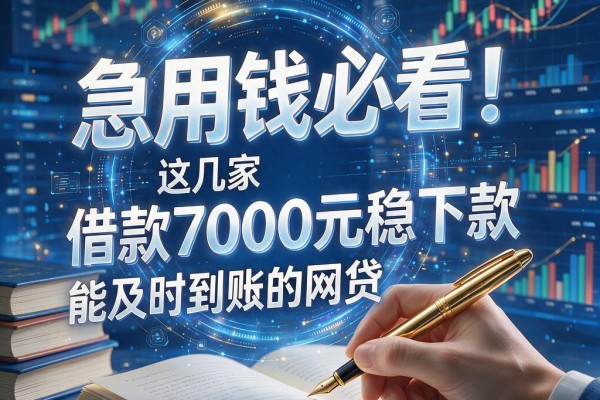急用钱必看!这几家能及时到账的网贷,借款7000元稳下款,要求不高轻松应对难处