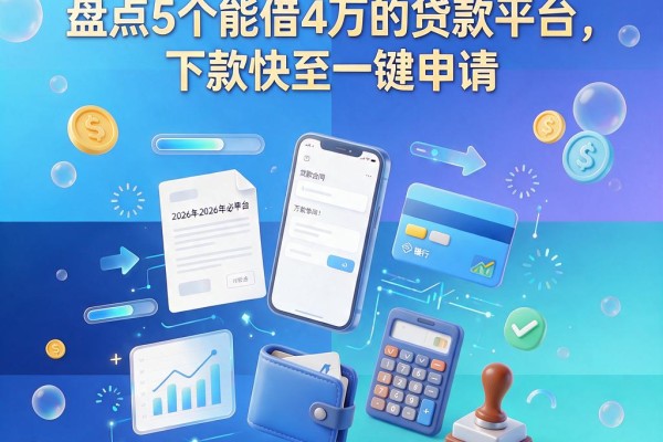 2026年必藏!盘点5个能借4万的贷款平台,下款快至一键申请