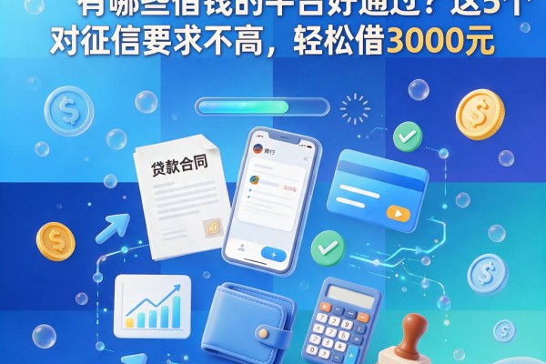 急用钱必看!2026年最新有哪些借钱的平台好通过?这5个对征信要求不高,轻松借3000元
