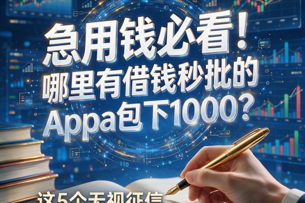 急用钱必看!哪里有借钱秒批的app包下1000?这5个无视征信秒下6000的口子真舒心