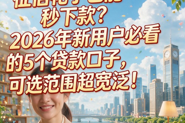 征信花了也能秒下款?2026年新用户必看的5个贷款口子,可选范围超宽泛!