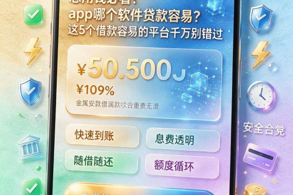 急用钱必看！app哪个软件贷款容易？这5个借款容易的平台千万别错过
