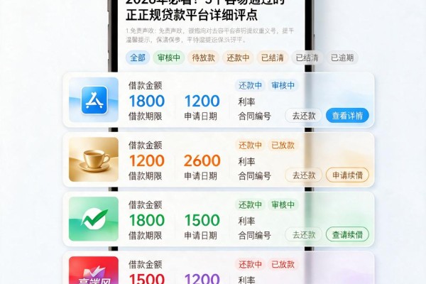 2026年必看!5个容易通过的正规贷款平台详细评点