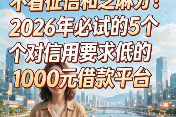 不看征信和芝麻分!2026年必试的5个对信用要求低的1000元借款平台