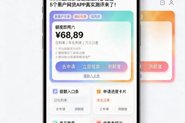 黑户无视黑户必下款口子合集：2026正规靠谱还能选的都在这，5个黑户网贷APP真实测评来了！