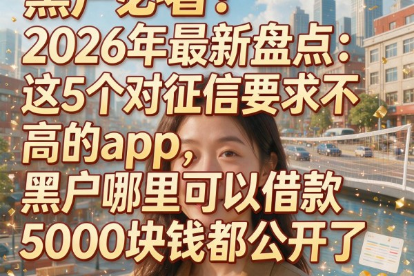 黑户必看！2026年最新盘点：这5个对征信要求不高的App，黑户哪里可以借款5000块钱都公开了