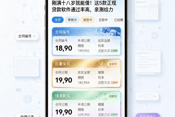 刚满十八岁就能借！这5款正规贷款软件通过率高，亲测给力