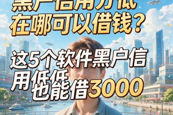 黑户信用分低在哪可以借钱？这5个软件黑户信用低也能借3000