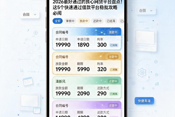 2026最好通过的良心网贷平台盘点!这5个快速通过借款平台稳批攻略必阅