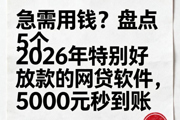急需用钱?盘点5个2026年特别好放款的网贷软件,5000元秒到账
