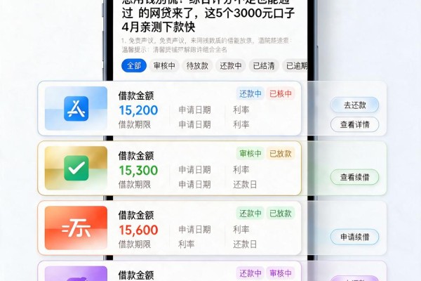 急用钱别慌！综合评分不足也能通过的网贷来了，这5个3000元口子4月亲测下款快