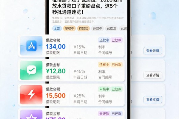 征信黑了烂了也别慌!2026限时放水贷款口子重磅盘点,这5个秒批通道速览!