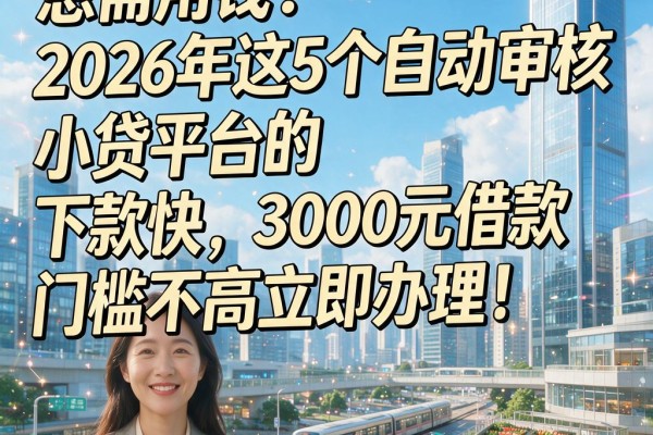 急需用钱?2026年这5个自动审核的小贷平台下款超快,3000元借款门槛不高立即办理!