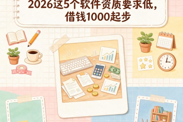 黑户也能借到5万还分36期？2026这5个软件资质要求低，借钱1000起步