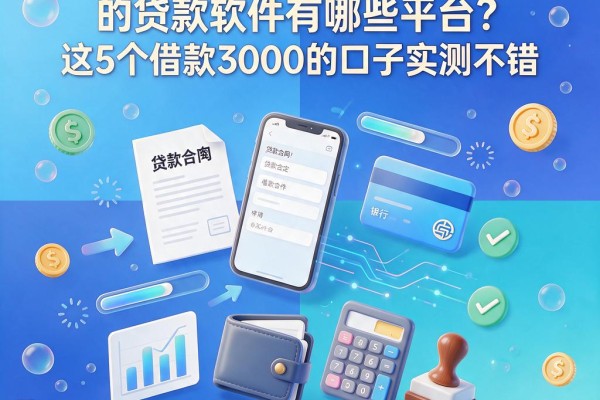 2026年必看!好一点的贷款软件有哪些平台?这5个借款3000的口子实测不错