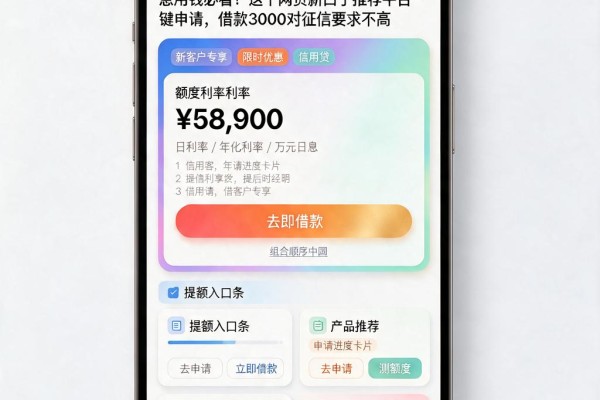 急用钱必看!这个网贷新口子推荐平台一键申请,借款3000对征信要求不高