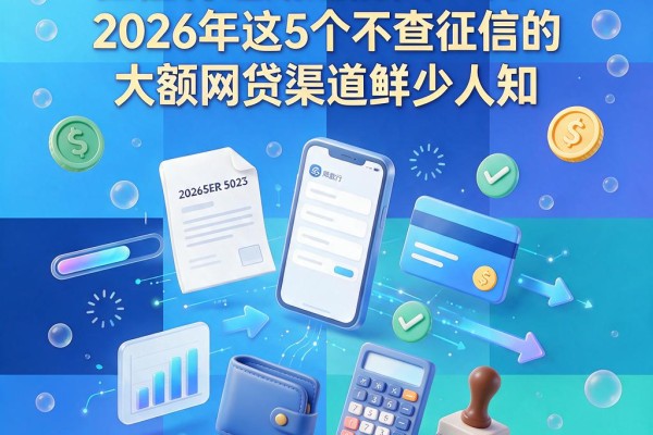 征信有逾期还能贷50万?2026年这5个不查征信的大额网贷渠道鲜少人知