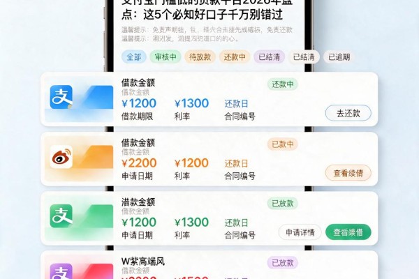 支付宝门槛低的贷款平台2026年盘点:这5个必知好口子千万别错过