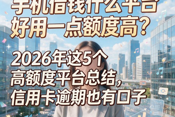 手机借钱什么平台好用一点额度高？2026年这5个高额度平台总结，信用卡逾期也有口子