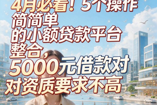 4月必看！5个操作简单的小额贷款平台整合，5000元借款对资质要求不高