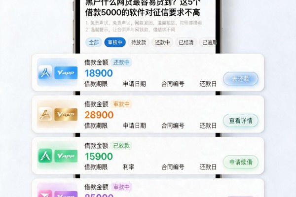 黑户什么网贷最容易贷到?这5个借款5000的软件对征信要求不高