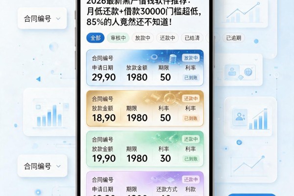 2026最新黑户借钱软件推荐:月低还款+借款30000门槛超低,85%的人竟然还不知道!