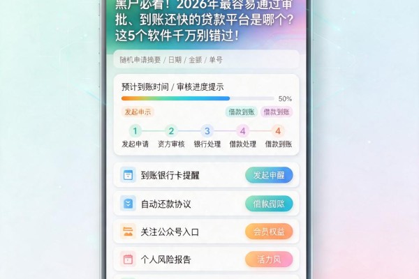 黑户必看！2026年最容易通过审批、到账还快的贷款平台是哪个？这5个软件千万别错过！