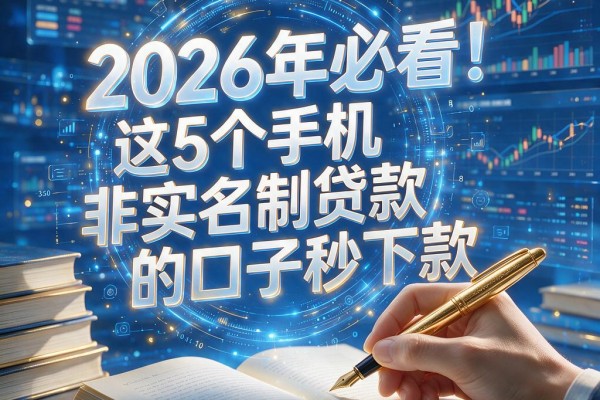 2026年必看！这5个手机非实名制贷款的口子秒下款，资质要求超低却少有人知