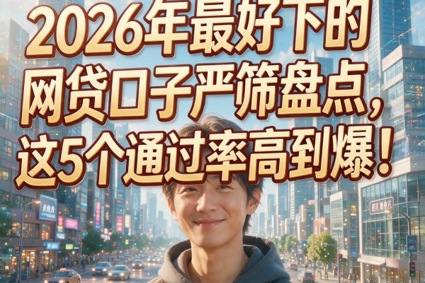 2026年最好下的网贷口子严筛盘点,这5个通过率高到爆!