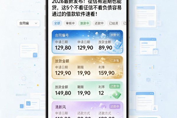 2026最新发布!征信有逾期也能贷,这5个不看征信不看负债容易通过的借款软件速看!