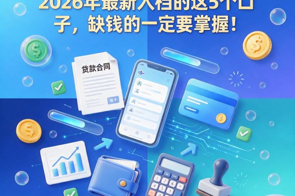 无视黑白人2000必下款?2026年最新入档的这5个口子,缺钱的一定要掌握!
