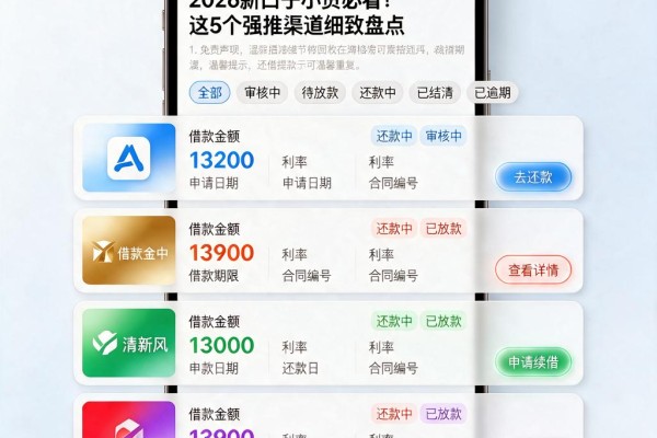 2026新口子小贷必看！这5个强推渠道细致盘点