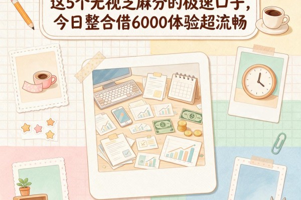 芝麻信用分低也能贷款?这5个无视芝麻分的极速口子,今日整合借6000体验超流畅
