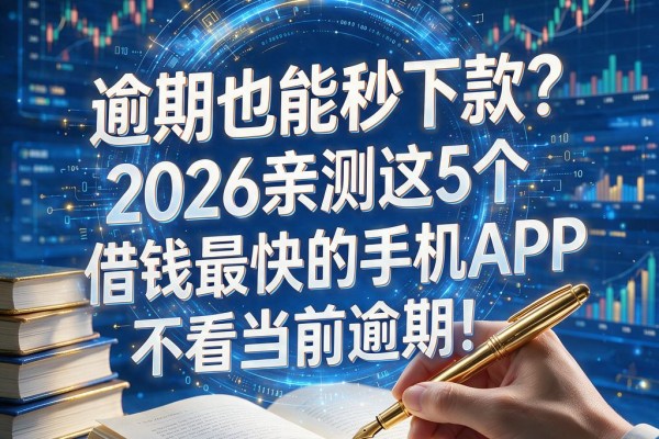 逾期也能秒下款？2026亲测这5个借钱最快的手机APP，不看当前逾期！