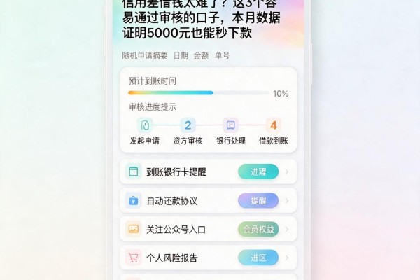 信用差借钱太难了？这3个容易通过审核的口子，本月数据证明5000元也能秒下款